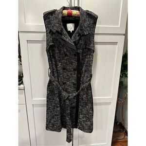 Adam Lippes Double Breasted Sleeveless Dress Corded Tweed Pockets Women’s Sz 10